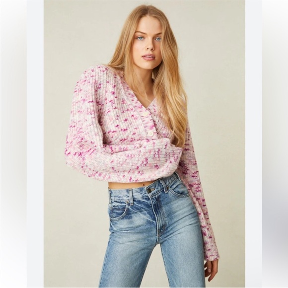 LoveShackFancy Sweaters - LoveShackFancy Avignon Crop Cardigan Size Small
